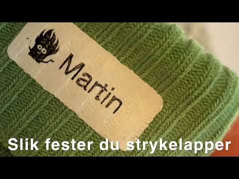 Slik fester du navnelapper /strykelapper på sokker