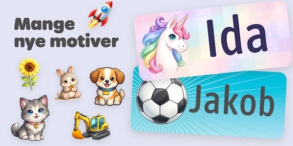 Navnelapper-Smartlapper-mange-nye-motiver